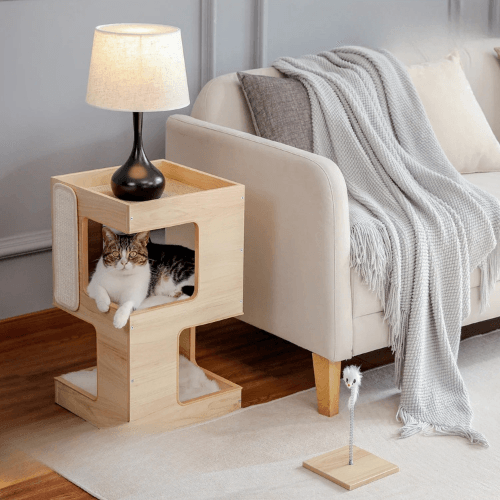 Arbre a chat Bois multi-niveaux avec condo - Mon Arbre à Chat