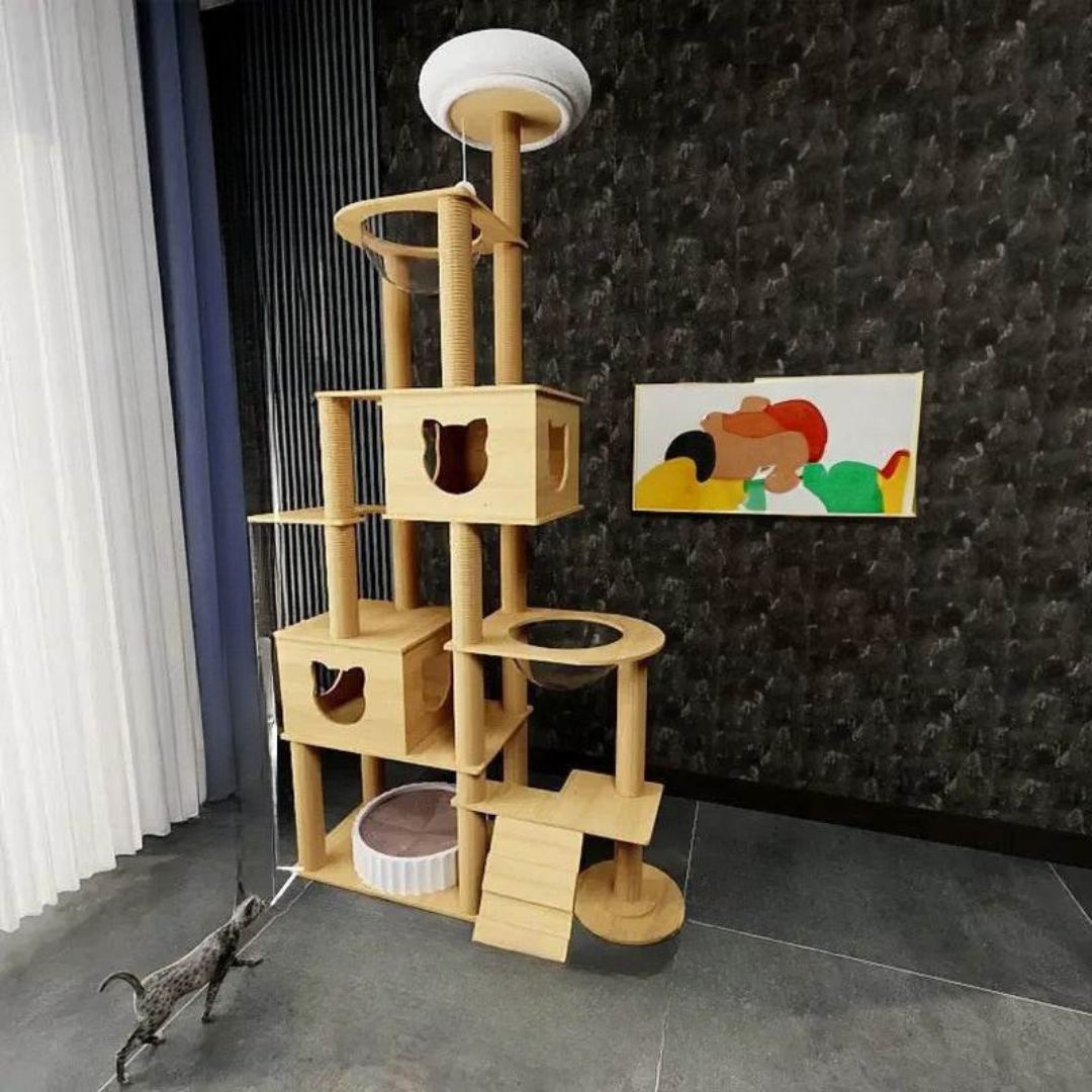 Arbre a Chat maine coon bois massif Foret Bois