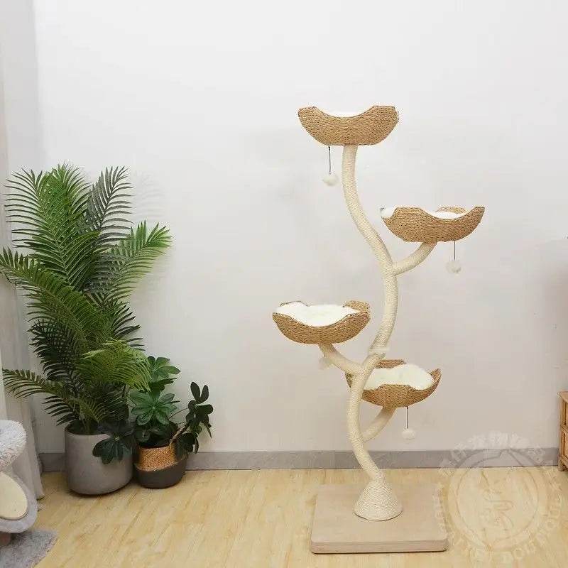 Arbre à chat fleur design élégant repos confortable - Mon Arbre à Chat