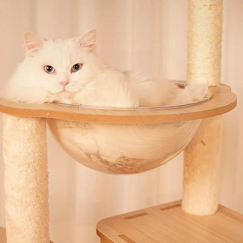 Arbre à chat design bois naturel élégant et fonctionnel - Mon Arbre à Chat