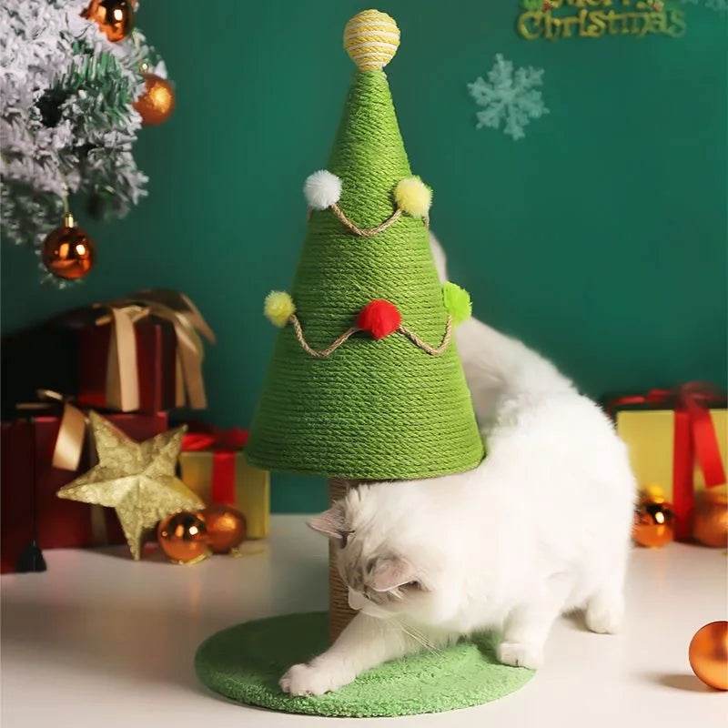 Arbre à chat noël original en forme de sapin festif 46 cm - Mon Arbre à Chat