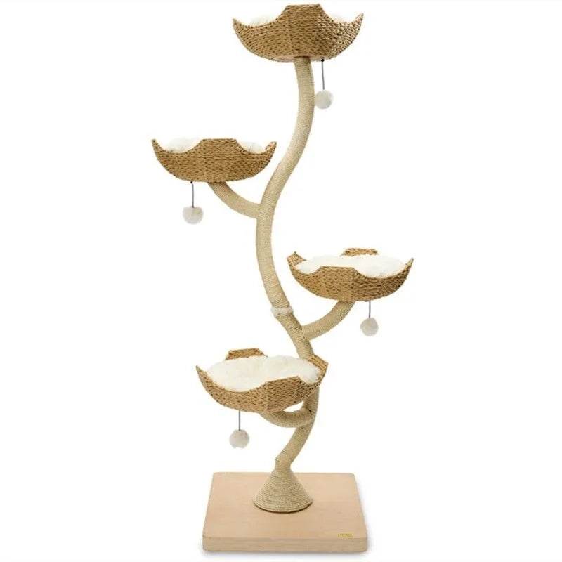 Arbre à chat fleur design élégant repos confortable - Mon Arbre à Chat