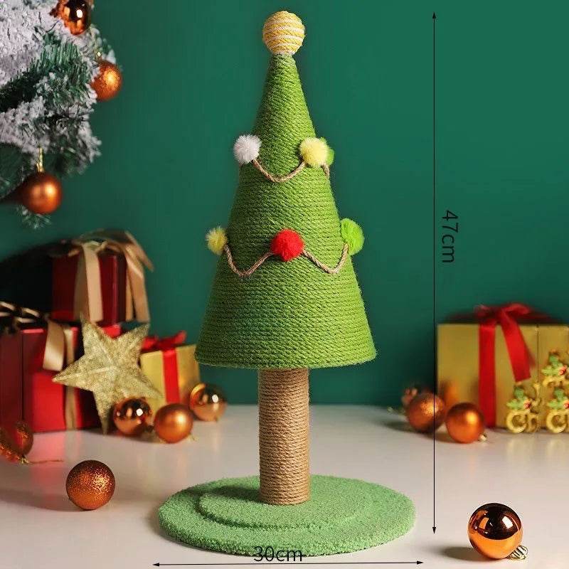Arbre à chat noël original en forme de sapin festif 46 cm - Mon Arbre à Chat