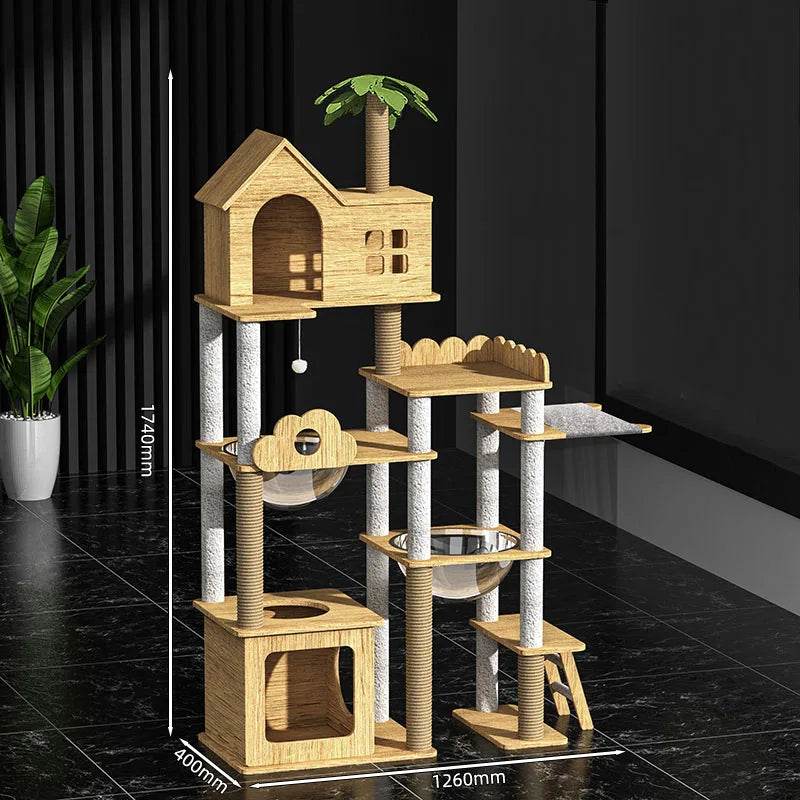 Arbre à chat design bois naturel élégant et fonctionnel - Mon Arbre à Chat