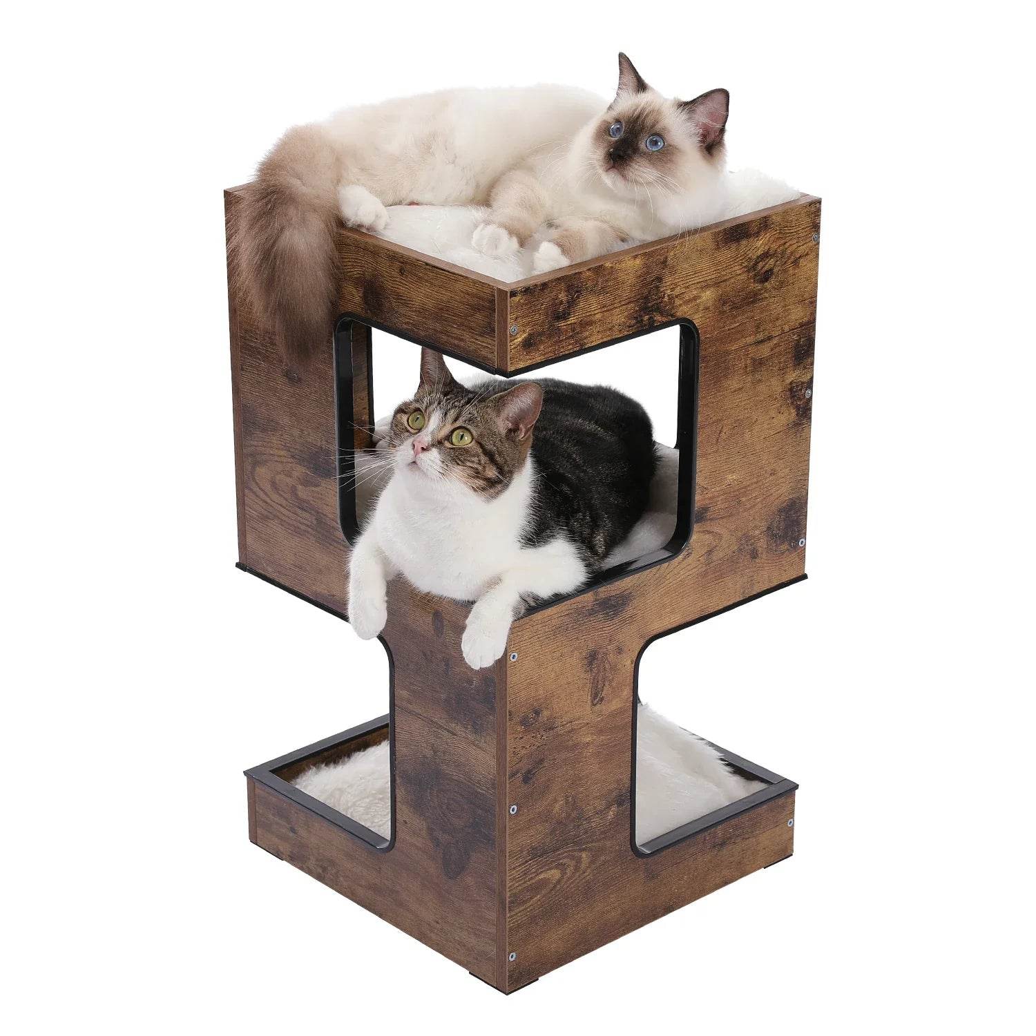 Arbre a chat Bois multi-niveaux avec condo - Mon Arbre à Chat