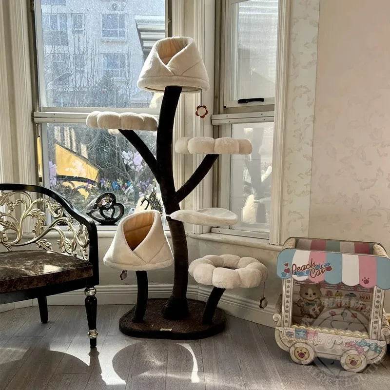 Arbre à chat design fleur élégant repos confortable - Mon Arbre à Chat
