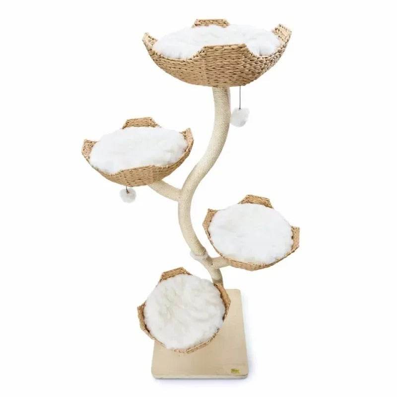 Arbre à chat fleur design élégant repos confortable - Mon Arbre à Chat