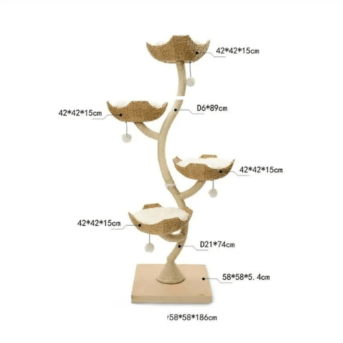 Arbre à chat fleur design élégant repos confortable - Mon Arbre à Chat
